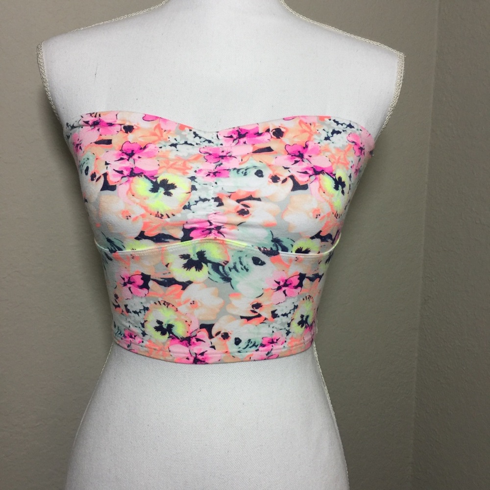 Pink By Victoria’s  Secret Strapless Crop Top